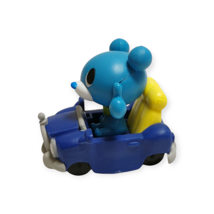 Hitch Bear with Blue Car – 1" Mini Figure (1st Series, Rare, Pre-Owned)