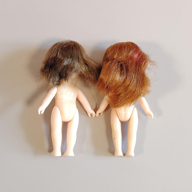 Takara Licca Sister Miki Chan – 4.5" Doll Lot of 2 (Pre-Owned)