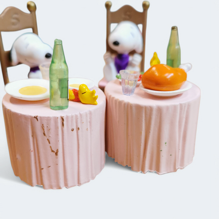 World of Peanuts Snoopy Dinner Before & After – 2" Figure Lot (Pre-Owned)