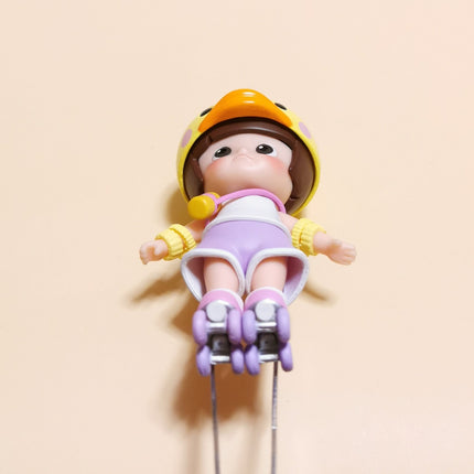 Skater Girl Kid with Ducky Helmet Mui-Chan – 3.5" Vinyl Figure (Pop Mart, Pre-Owned)