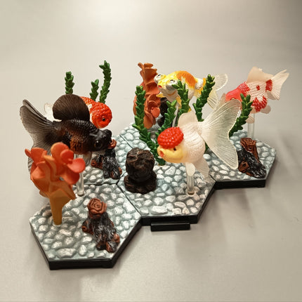 GOLDFISH Aquarium Lot of 5 Diorama Mini Figure ORANDA CELESTIAL EYE TELESCOPE