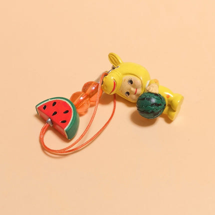Kewpie Baby as Yellow Rody Watermelon – 1" Keychain (Rose O'Neill, Pre-Owned)
