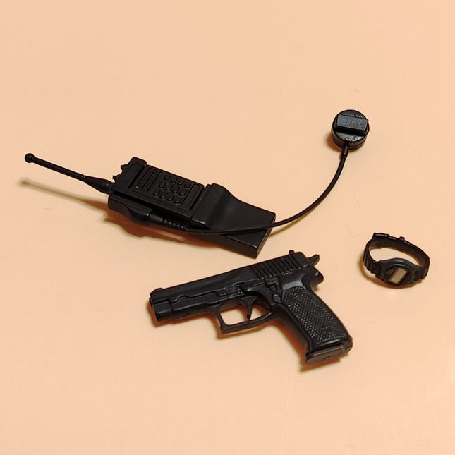Black Pistol Gun Walkie & Watch – 1/6 Scale for 12" Figure (Pre-Owned)