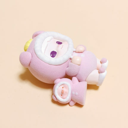 Pop Mart Minico Fantasy World Piggy – 2.5" Flocked Figure (Pre-Owned)