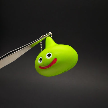 Dragon Quest Green Lime Slime – 1.5" Squishy Keychain (Square Enix, Pre-Owned)