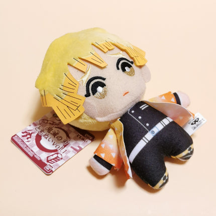 Bandai Demon Slayer Zenitsu Agatsuma – 5.5" Plush Keychain (Japan, Pre-Owned)