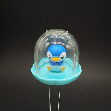 Bandai Pokemon Piplup 2.5" Mini Figure with Clear Case – Jewelry Stand (Pre-Owned)