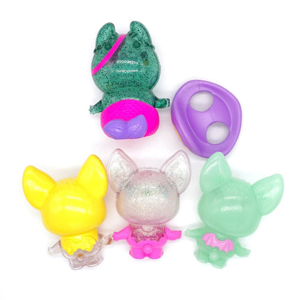 I Dig Monsters Purrbat – Lot of 4 Clear Figures (Moose, Pre-Owned)