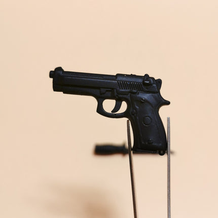 1/6 Scale Black Pistol Gun & Knife – for 12" Soldier (Pre-Owned)