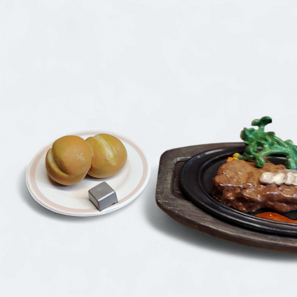 Re-Ment Family Restaurant 2 #2 Steak with Butter Bun – Dollhouse Kitchen (Pre-Owned)