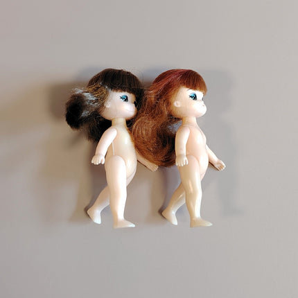 Takara Licca Sister Miki Chan – 4.5" Doll Lot of 2 (Pre-Owned)