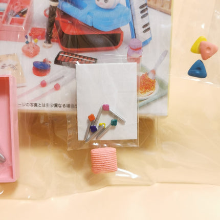 Re-Ment Elementary School #10 Pink Sewing Kit with Box & Scissors (Sealed)