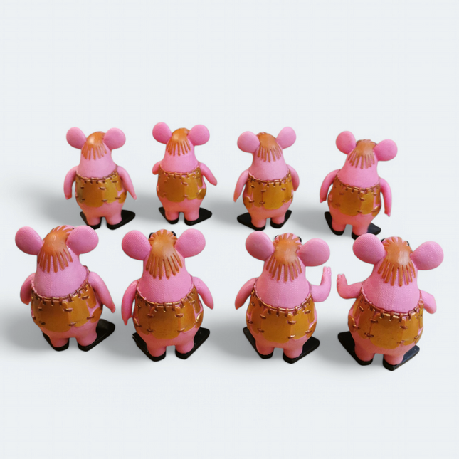 The Clangers Family Major Clanger – 2" Figure Lot of 7 (Rare, Pre-Owned)