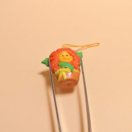 Disney Winnie the Pooh as Orange Flower Plant – 1.5" Keychain (Pre-Owned)