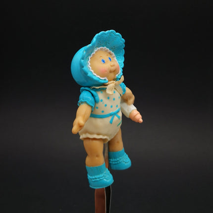 Cabbage Patch Kid BABY with Blue Hat 3.5" Figure Cake Topper Vintage Toy 1984