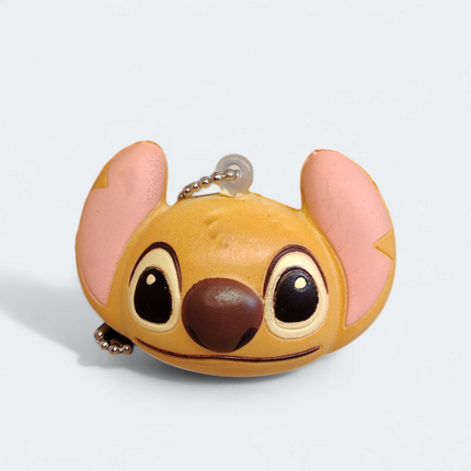 Disney Lilo & Stitch Squishy Bread Bun – 2" Keychain (T-arts, Pre-Owned)