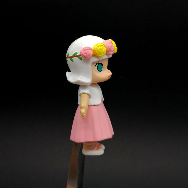 Molly Wedding Flower Girl with Rose Crown – 3" Cake Topper (Pre-Owned)