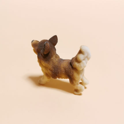 Flocked Puppy Dog 1.5" – Chihuahua/Terrier Mini Figure (Pre-Owned)