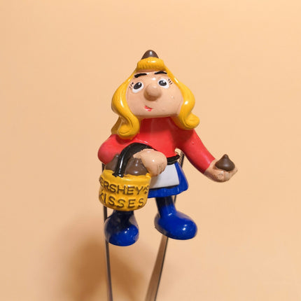 Hershey's Chocolate Kisses Girl with Bucket – 2" Promo Figure (Pre-Owned)