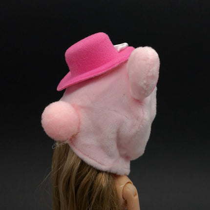 Pink Plush Bunny Ears Cape & Hat – Doll Costume for Bratz (Pre-Owned)