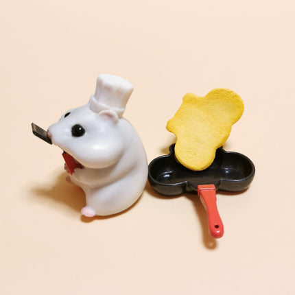 Re-Ment Animal Hamster Cake Shop #2 Cooking/Flipping Pancake (Pre-Owned)