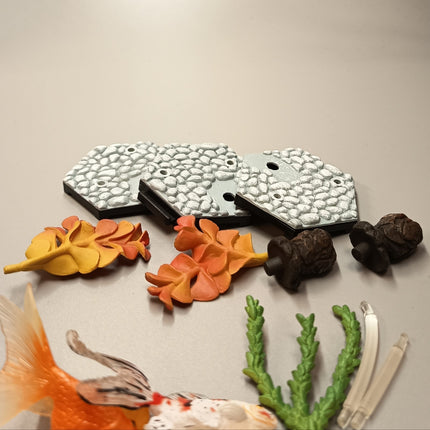 GOLDFISH Aquarium Lot of 5 Diorama Mini Figure ORANDA CELESTIAL EYE TELESCOPE