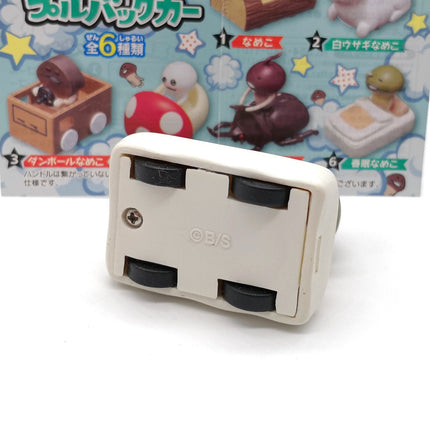 Nameko Mushroom Sleeping in Bed 1.5" Pull-Back Car – Re-Ment (Pre-Owned)