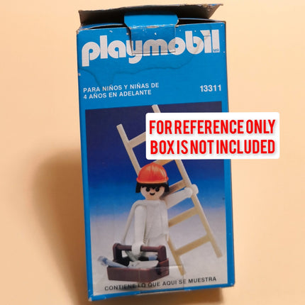 Vintage 1976 Playmobil MEXICO 13311 CONSTRUCTION CREW WORKER w TOOLS Lyra RARE