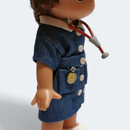 Custom Made Precious Moments Girl Doll – Blue Nurse Outfit (Pre-Owned)