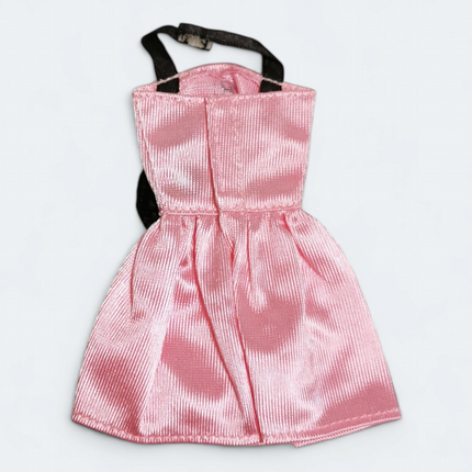 Mattel Barbie Pink Cocktail Dress with Black Bow – 90s (Pre-Owned)