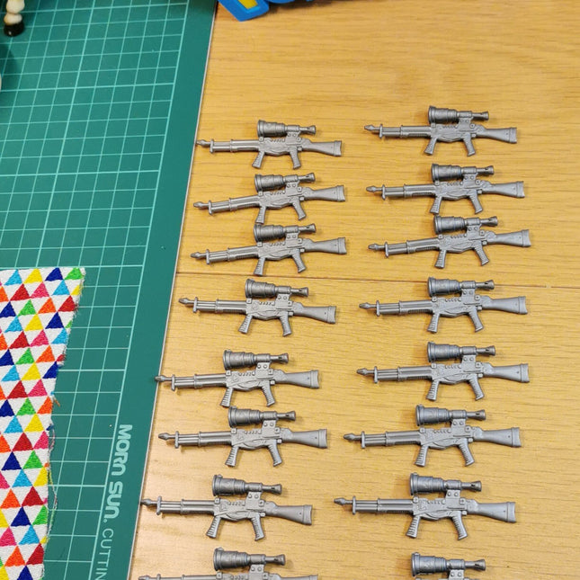 Lot of 16 GI Joe Gray Rifle Gun – Weapon for 3.75" Figure General Tomahawk (Pre-Owned)
