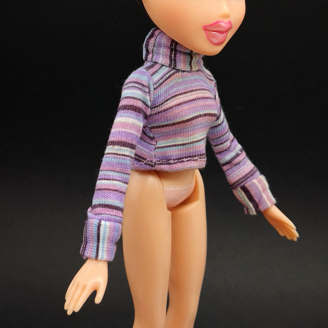 Bratz Doll Purple Stripe Longsleeves Top – Shirt Accessory (MGA, Pre-Owned)
