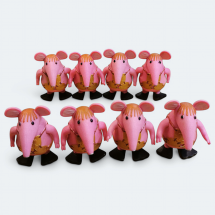 The Clangers Family Major Clanger – 2" Figure Lot of 7 (Rare, Pre-Owned)