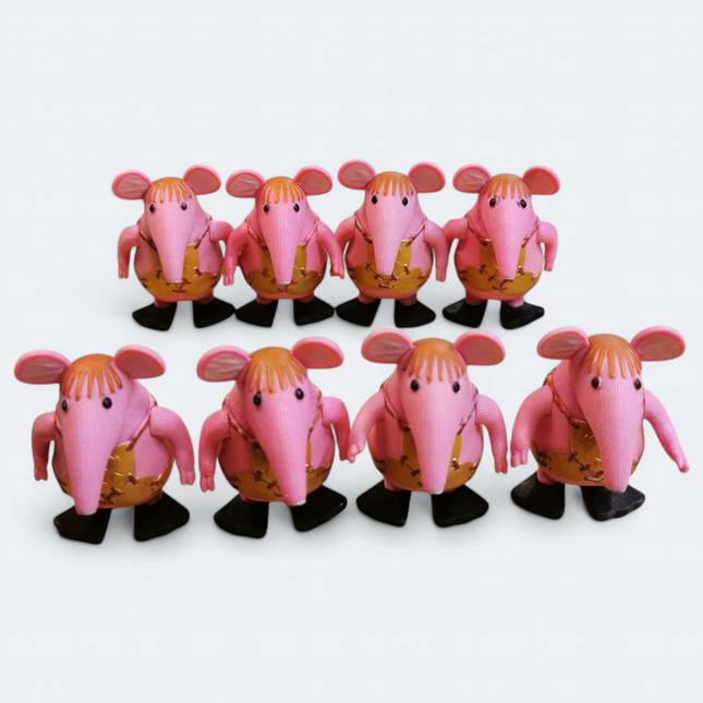 The Clangers Family Major Clanger – 2" Figure Lot of 7 (Rare, Pre-Owned)