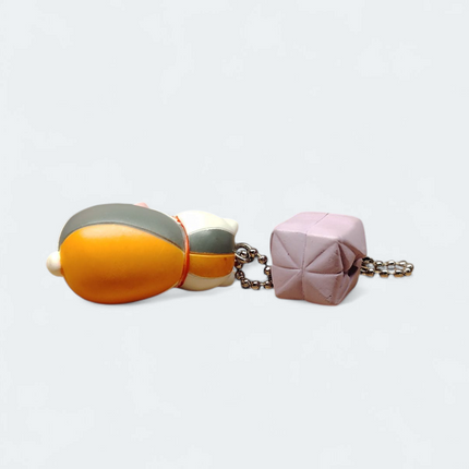 Nyanko Sensei Natsume Cat Playing with Paper Ball – 1.5" Keychain (Pre-Owned)