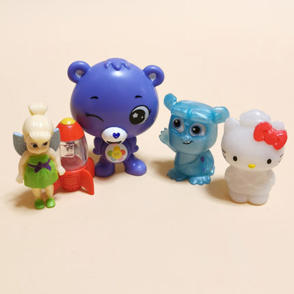 Lot of 5 Miniature Care Bear Tinkerbell Rocket Figures – Loose Gift (Pre-Owned)