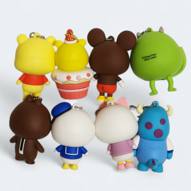 Tsum Tsum Baby 2–2.5" Figures – Lot of 8 Keychains (Unbranded, Pre-Owned)