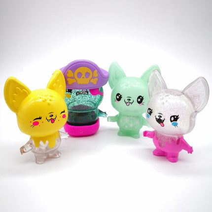 I Dig Monsters Purrbat – Lot of 4 Clear Figures (Moose, Pre-Owned)