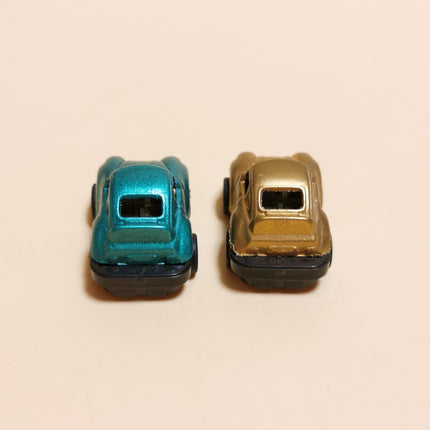 Porsche Gold & Green 1" Diecast – Vintage 90s Japan Lot of 2 (Pre-Owned)
