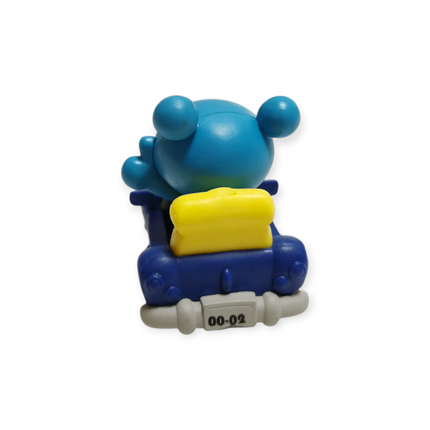 Hitch Bear with Blue Car – 1" Mini Figure (1st Series, Rare, Pre-Owned)