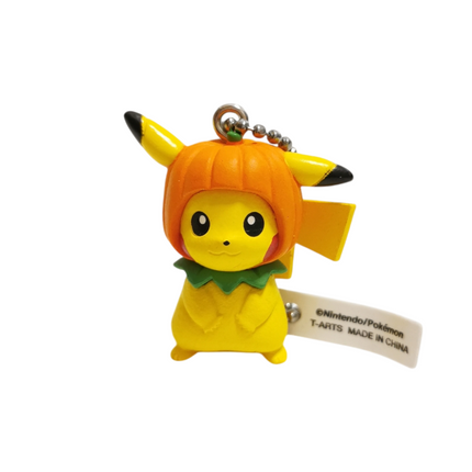 Pokemon Pikachu with Pumpkin Hat 1.5" Mini Figure – Halloween Keychain (Pre-Owned)