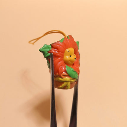 Disney Winnie the Pooh as Orange Flower Plant – 1.5" Keychain (Pre-Owned)