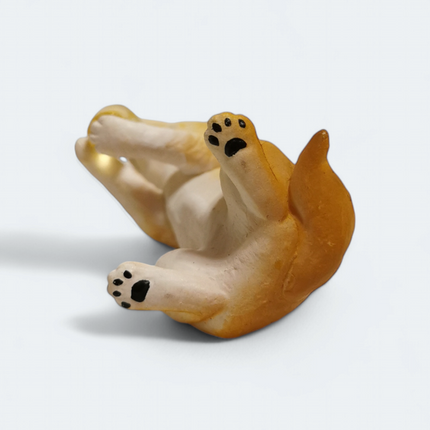Shiba Dog Drinking Beer Glass 1.5" Mini Figure – Dollhouse Animal (Pre-Owned)