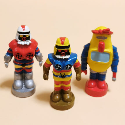 Lot of 3 ROBOCON ROBOWARU ROBOTON 2" Mini Figure Anime Toy Collectible Gashapon