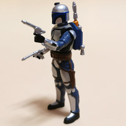 Star Wars Poseable Jango Fett 3" Mini Figure – Metal Diecast Tomica TOMY Rare (Pre-Owned)