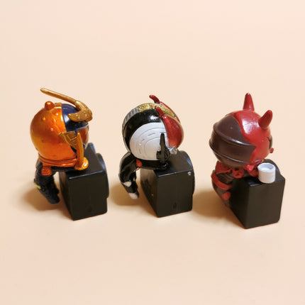 Lot of 3 Kamen Rider Gaim Den-O 1" Mini Figure – Earphone Jack Accessory (Pre-Owned)