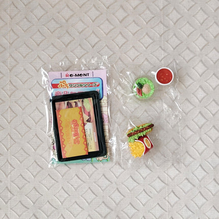 Re-Ment 2004 Petit Burger Fast Food – Set of 5 (Partial, Duplicates, Sealed)