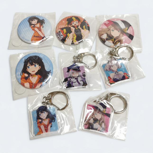SSSS Gridman Dynazen BADGE & KEYRING Anime Toy Lot of 8 RIKKA TAKARADA Japan