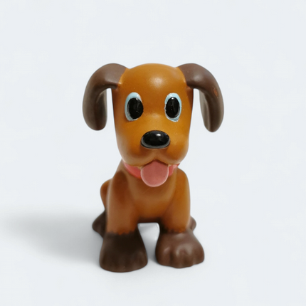PostPet Brown Sitting Puppy Dog 1.5" Mini Figure – Dollhouse Pet (Pre-Owned)