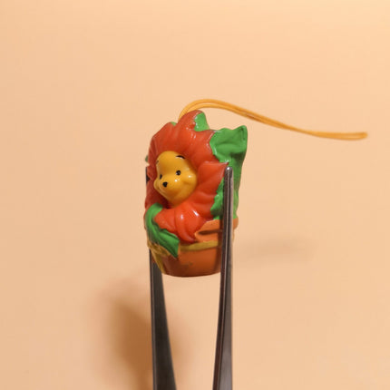 Disney Winnie the Pooh as Orange Flower Plant – 1.5" Keychain (Pre-Owned)